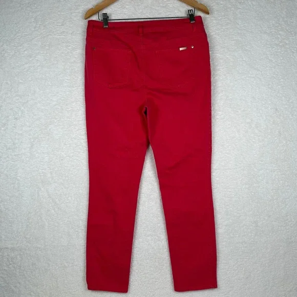 Chicos So Slimming Girlfriend Ankle Jeans Red Chico 1 Regular 8 Stretch Pants Ms - Picture 5 of 9